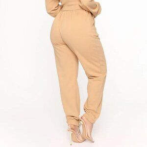 Jogger Set with Crop Sweatshirt Hoodie Distressed Cut …